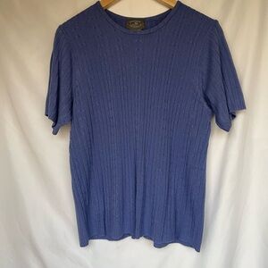 designers originals blue short sleeve grandma style top I women's xl/large